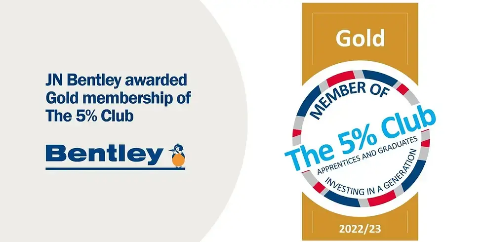 JN Bentley awarded gold membership of The 5% Club