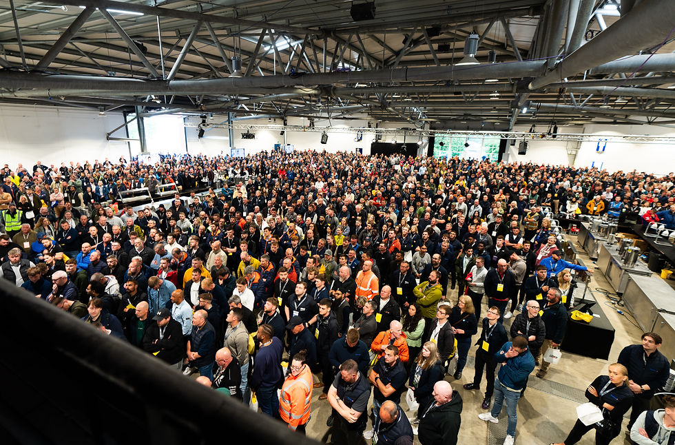 Large group of people stood