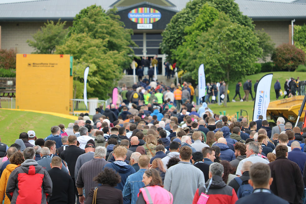 Large group of people walking