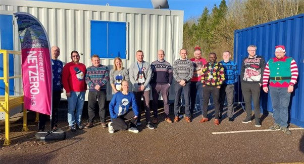 MMB colleagues wearing Christmas jumpers to raise money for a local charity.
