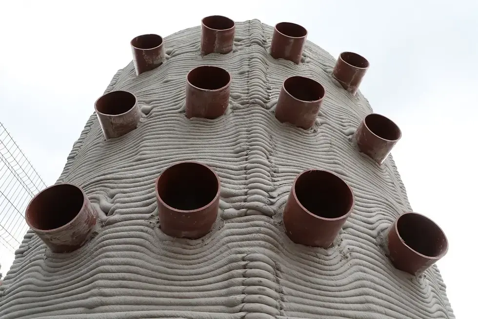 The 3D-printed design has resulted in a 40 per cent reduction in embodied carbon when compared to a conventional, in-situ drawpit.
